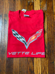 C7 Vette Life Tshirt red S