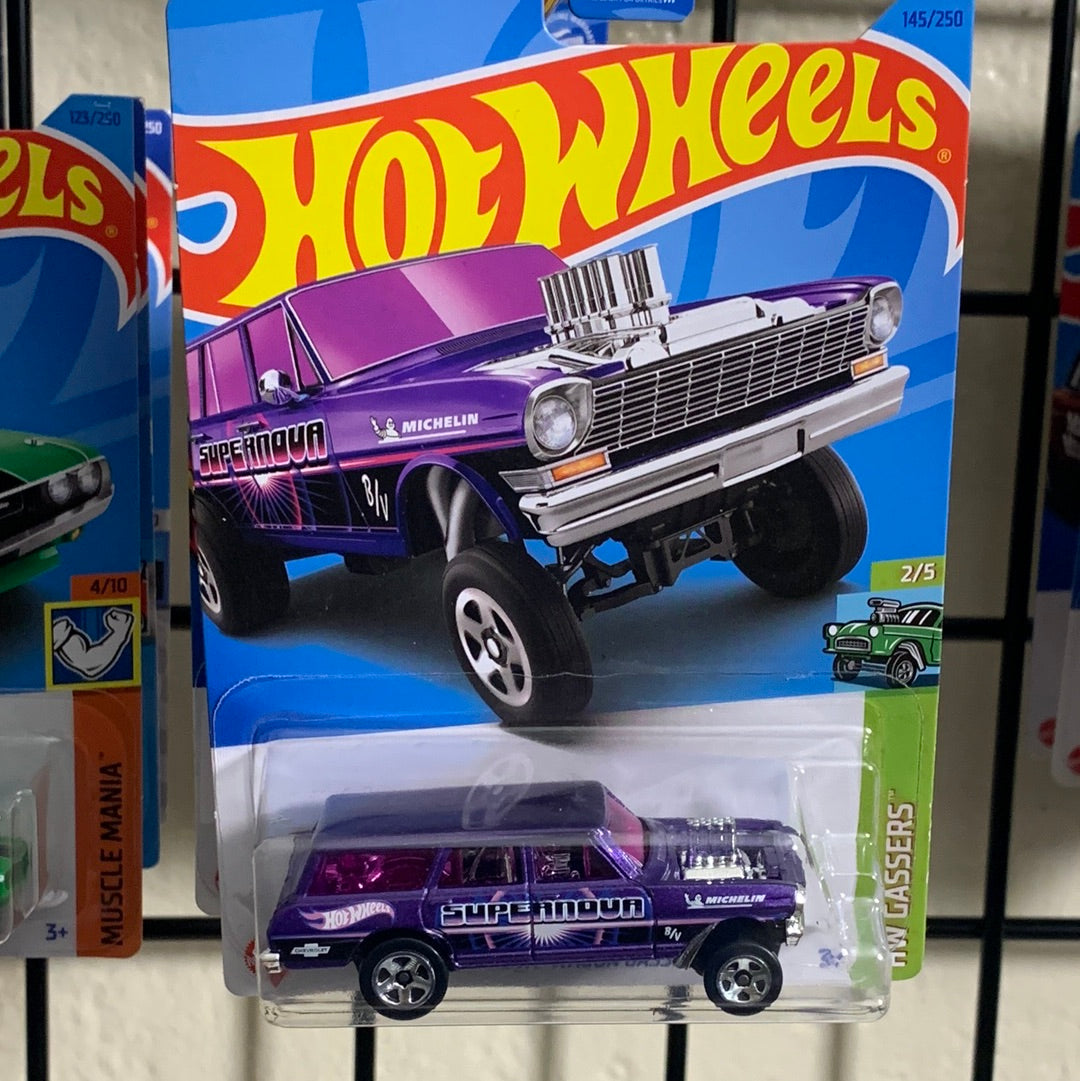 Hot Wheels ’64 Nova Wagon Gasser Purple #145 - 2023 HW Gassers ...