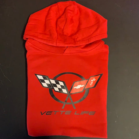 C5 Vette Life Hoodie red XL