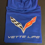 C7 Vette Life Hoodie Blue S