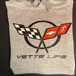 C5 Vette Life Hoodie grey L