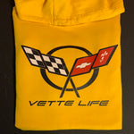 C5 Vette Life Hoodie yellow M
