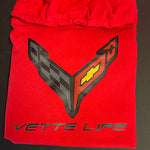 C8 Vette Life Hoodie red M