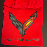 C8 Vette Life Hoodie red M