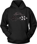 Black Out Reflective Cross Flags & Leaping Deer Hoodie