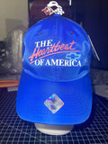 Blue Reflective Heartbeat of America 🏁 5 Panel Racer Cap