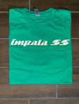 3m reflective black Impala ss script green tee