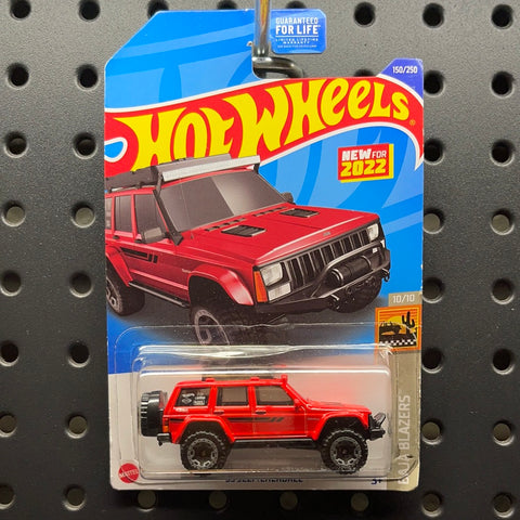 Hot Wheels 2022 #150 Red 95 Jeep Cherokee Baja Blazers Q Case