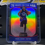 Pascal Siakam 2021-22 Panini Select Silver Prizm 75 Years of the NBA Raptors #58