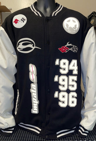 Impala University ‘94 ‘95 ‘96 Heavy Letterman Varsity Jacket Black/White