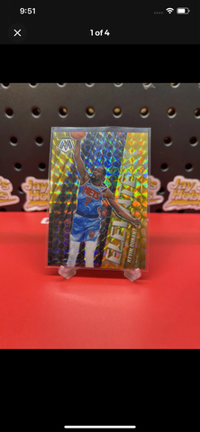 2020-2021 Panini Mosaic Basketball Kevin Durant Elevate SP Yellow Reflective 87/99 MINT