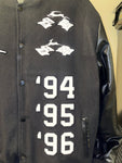 Impala University ‘94 ‘95 ‘96 Heavy Letterman Varsity Jacket Triple Black