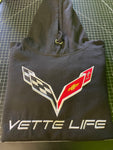 Embroidered C7 Vette Life Pullover Hoodie