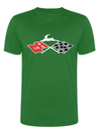 Cross Flags & Leaping Deer Emblem T-Shirt DTF