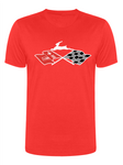 Reflective Cross Flags & Leaping Deer Emblem T-Shirt